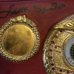 Iconsofboxing.com Leon And Michael Spinks Signed Med-Size IBF Autographed Championship Boxing Belt JSA Michael & Leon Spinks