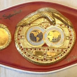 Iconsofboxing.com Leon And Michael Spinks Signed Med-Size IBF Autographed Championship Boxing Belt JSA Michael & Leon Spinks