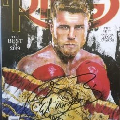 Iconsofboxing.com Canelo Alvarez Autographed Signed RING Magazine Cover In Black BOXING MEMORABILIA