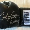 Iconsofboxing.com Carl Weathers Autographed TUFFWEAR Black Boxing Glove Inscribed "Apollo Creed"