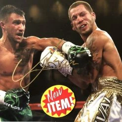 Iconsofboxing.com Boxer Vasyl Lomachenko Autographed 11x14 Photo In Gold Signature, Photo Proof Vasyl Lomachenko