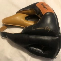 Iconsofboxing.com Cassius Clay Muhammad Ali Autographed Mac Gregor Boxing Headgear