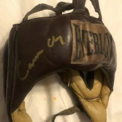 Iconsofboxing.com Cassius Clay Muhammad Ali Autographed Everlast Boxing Headgear JSA LETTER