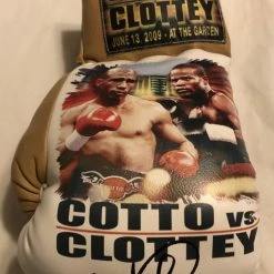 Iconsofboxing.com Cotto Vs Clottey Autographed And Silk Screen Custom Boxing Glove