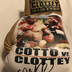 Iconsofboxing.com Cotto Vs Clottey Autographed And Silk Screen Custom Boxing Glove