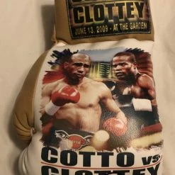 Iconsofboxing.com Cotto Vs Clottey Autographed And Silk Screen Custom Boxing Glove