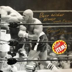 Iconsofboxing.com Earnie Shavers Vs Muhammad Ali Signed Autographed 16 X 20 Photo