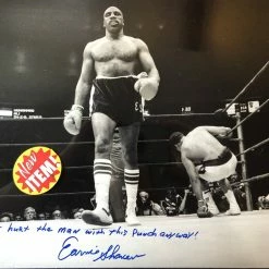 Iconsofboxing.com Earnie Shavers Vs Muhammad Ali Signed Autographed 16 X 20 Photo BOXING MEMORABILIA