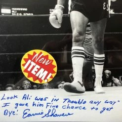 Iconsofboxing.com BOXING MEMORABILIA Earnie Shavers Vs Muhammad Ali Signed Autographed 16 X 20 Photo