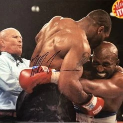 Iconsofboxing.com Mike Tyson Signed Vs Evander Holyfield 16x20 Photo (JSA COA)