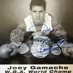 Iconsofboxing.com TOP FIGHTERS Joey Gamache Autographed Signed Boxing Photo RARE