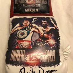 Iconsofboxing.com BOXING MEMORABILIA Nonito Donaire Vs Narvaez Autographed And Silk Screen Custom Boxing Glove