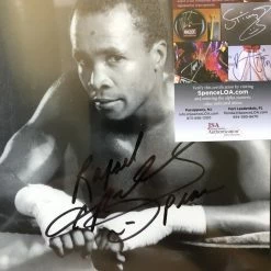 Iconsofboxing.com Sugar Ray Leonard Autographed 8x10 Boxing Photo Signed With Inscription JSA Cert TOP FIGHTERS