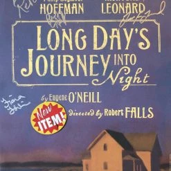 Iconsofboxing.com Brian Dennehy And Phillip Seymour Hoffman, Cast Autographed Signed Photo Long Day's Journey Into Night Play Poster BOXING MEMORABILIA