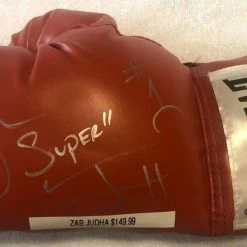 Iconsofboxing.com Zab "Super" Judah Autographed Silver Signed Red Everlast Boxing Glove Zab Judah