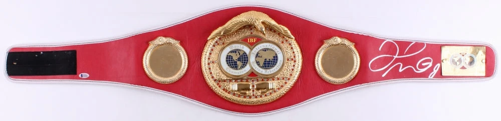 Iconsofboxing.com Floyd Mayweather Jr. Full Size Signed IBF Heavyweight Championship Belt (Beckett COA)