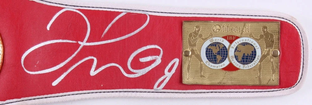 Iconsofboxing.com Floyd Mayweather Jr. Full Size Signed IBF Heavyweight Championship Belt (Beckett COA)