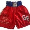 Iconsofboxing.com George Foreman Autographed Custom Made Everlast Boxing Trunks.