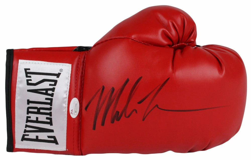 Iconsofboxing.com Mike Tyson Autographed Red Everlast Boxing Glove JSA Certified TOP FIGHTERS