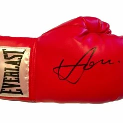 Iconsofboxing.com BOXING MEMORABILIA Boxer Vasyl Lomachenko Rare Autographed Everlast Red Boxing Glove In Black Signature