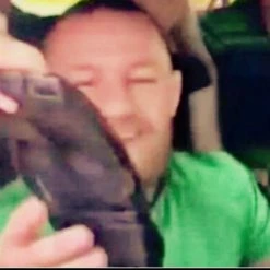 Iconsofboxing.com Conor McGregor Autographed Black UFC Fight Gloves Size XXX-Large In Silver Authentic