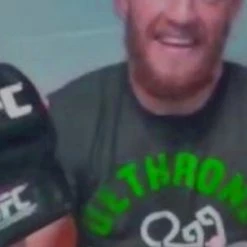 Iconsofboxing.com Conor McGregor Autographed Black UFC Fight Gloves Size XXX-Large In Silver Authentic