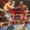 Iconsofboxing.com Autographed Photograph Of Floyd Mayweather Jr. Vs Ricky Hatton Hand-Signed By Floyd Jr.