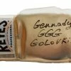 Iconsofboxing.com BOXING MEMORABILIA Boxer Gennady Golovkin Autographed Everlast Gold Boxing Glove In Black Signature