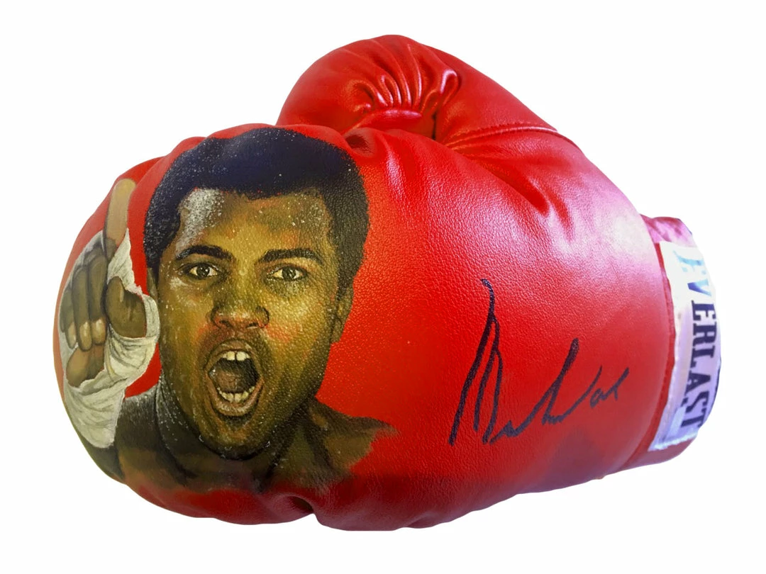 Iconsofboxing.com Muhammad Ali Autographed And Painted Everlast Boxing Glove With Ali Co. Certification BOXING MEMORABILIA