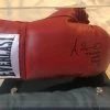 Iconsofboxing.com Amanda Serrano Rare Autographed Signed Everlast Red/BLK Horizontal Boxing Gloves Display. TOP FIGHTERS