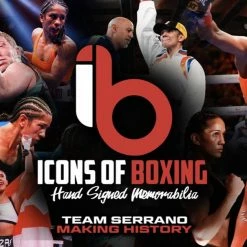 Iconsofboxing.com Amanda Serrano Vs Katie Taylor. Hand Signed Autographed Fight Worn Sports Bra