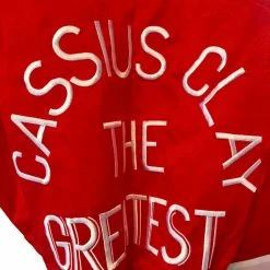 Iconsofboxing.com BOXING MEMORABILIA Muhammad Ali Autographed Custom Made Boxing Robe Signed In Gold, Ali Co.