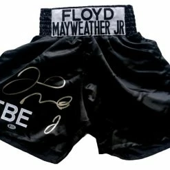 Iconsofboxing.com Floyd Mayweather Jr Signed TBE Custom Boxing Trunks (Beckett COA)