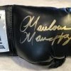 Iconsofboxing.com Marvin Hagler Autographed Signed Black Everlast Boxing Glove In Gold Marker TOP FIGHTERS