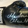 Iconsofboxing.com Marvin Hagler Autographed Signed Black Everlast Boxing Glove In Silver Marker