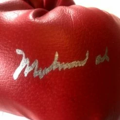 Iconsofboxing.com BOXING MEMORABILIA Muhammad Ali Silver Autographed Everlast Old Vintage Boxing Gloves, PSA