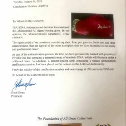 Iconsofboxing.com BOXING MEMORABILIA Muhammad Ali Silver Autographed Everlast Old Vintage Boxing Gloves, PSA