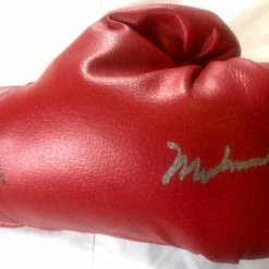 Iconsofboxing.com BOXING MEMORABILIA Muhammad Ali Silver Autographed Everlast Old Vintage Boxing Gloves, PSA
