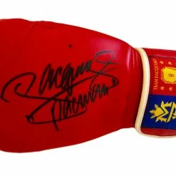 Iconsofboxing.com BOXING MEMORABILIA Manny "Pac Man" Pacquiao Autographed Custom Made Hand Signed Heavy Duty Boxing Gloves.