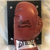 Iconsofboxing.com TOP FIGHTERS Roberto Duran Autographed Signed Everlast Red/Blk Boxing Gloves.