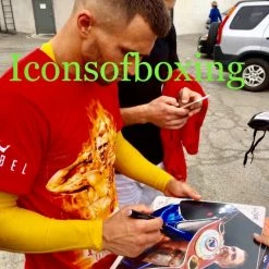 Iconsofboxing.com Boxer Vasyl Lomachenko Autographed 11x14 Photo In Silver Signature, Photo Proof BOXING MEMORABILIA