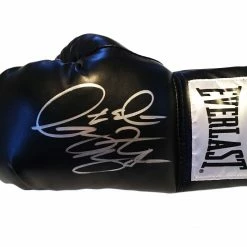 Iconsofboxing.com Deontay Wilder Black Everlast Autographed Boxing Glove In Silver Marker